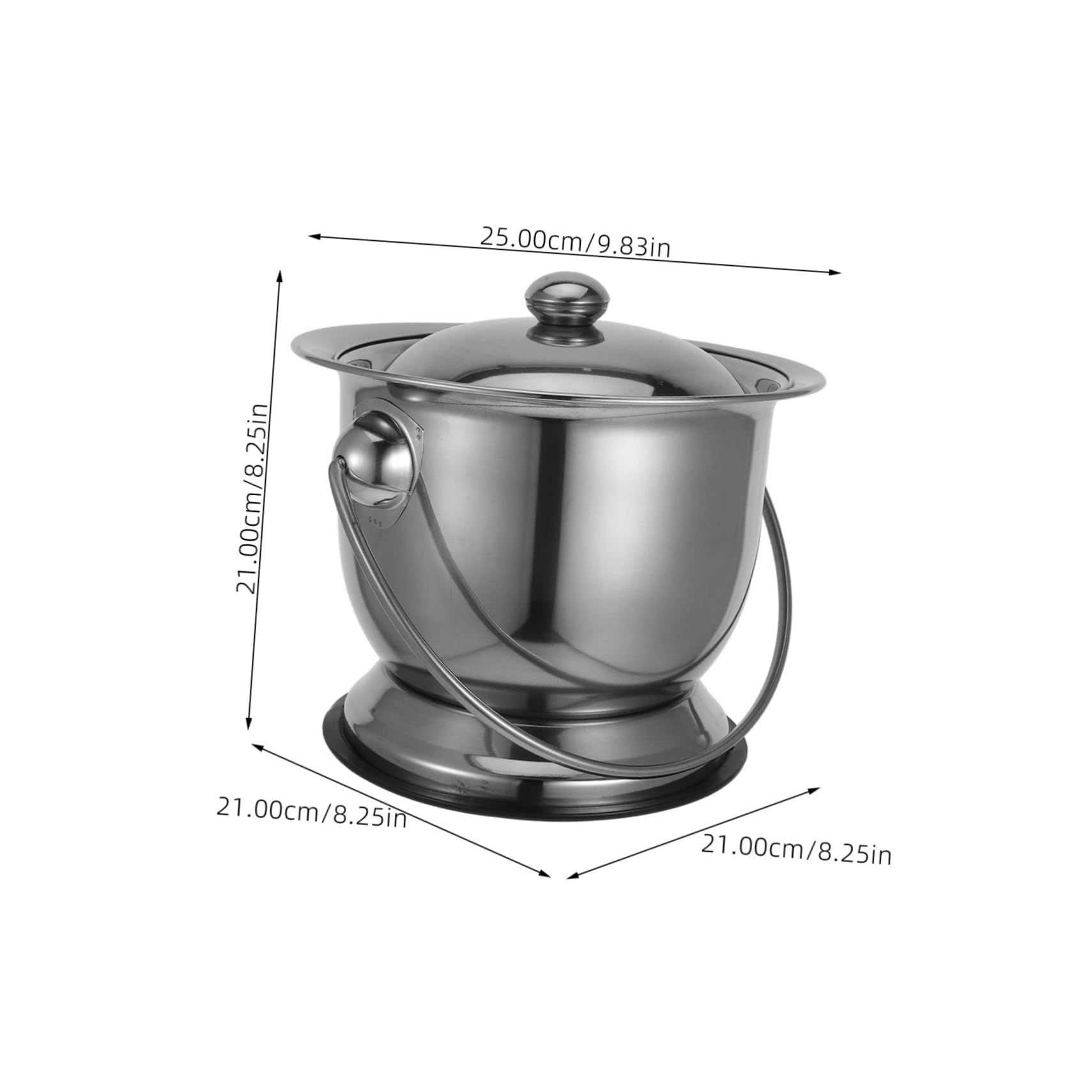 Beavorty Pee Bucket Potty for Women Stainless Steel Urinal with Lid Portable Potty for Home Use and Travel