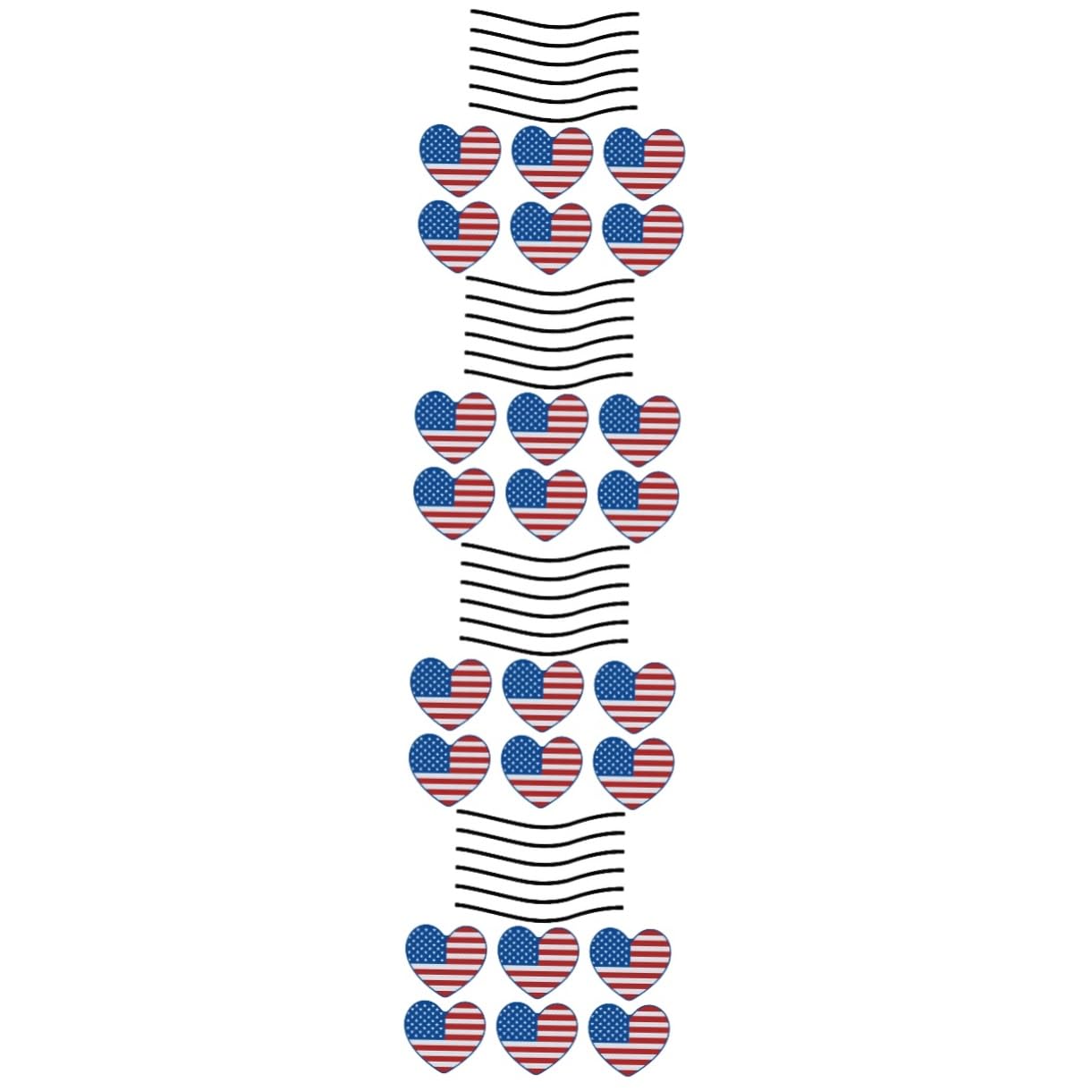 Aimant de voiture drapeau américain réfléchissant TOPBATHY pour déco du 4 juillet x4