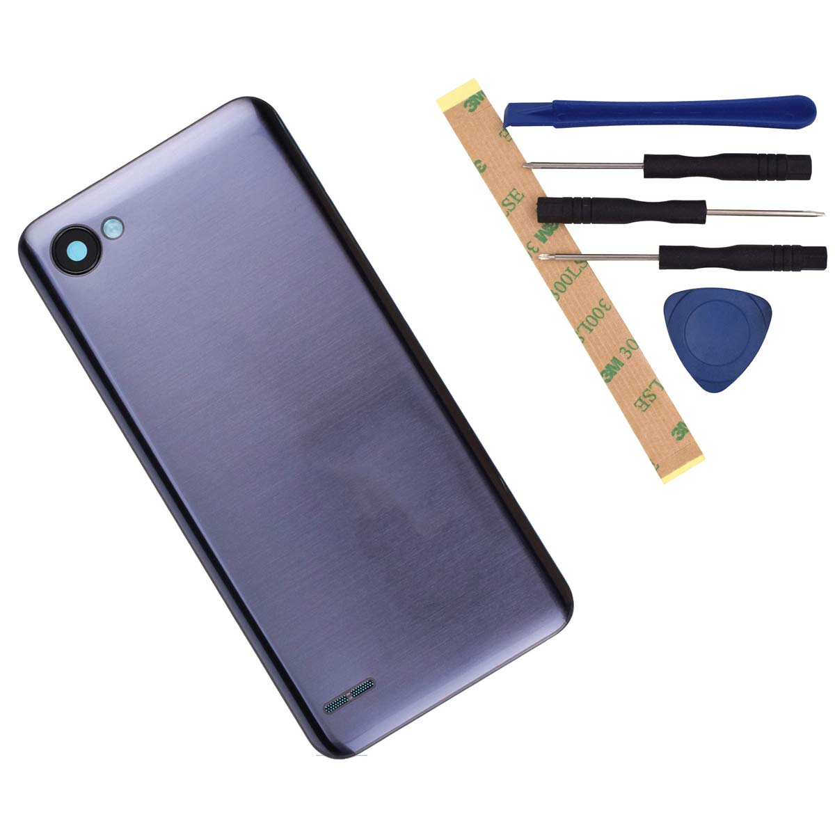 M700A Battery Back Cover with Adhesive Compatible with LG Q6 M700A M700DSK M700AN Q6+ (Purple)