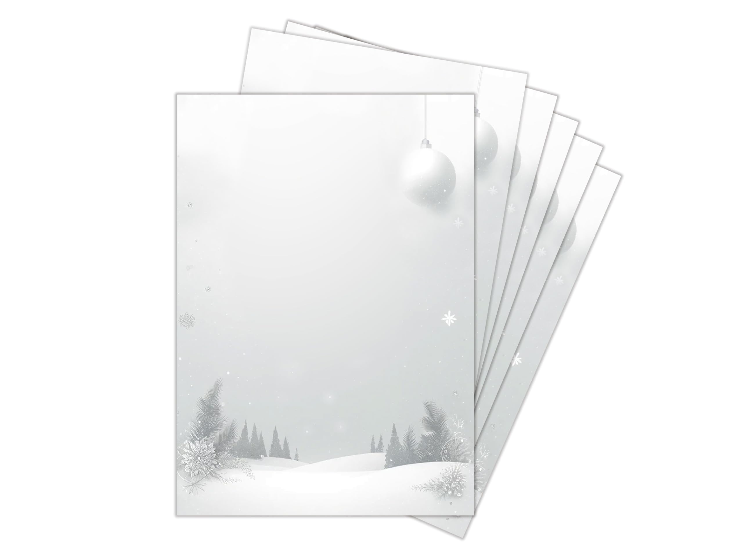 Briefpapier Weihnachten Weihnachtsbriefpapier mit Umschlag Umschlägen mit Fenster Weihnachtspapier A4 für Kunden (250 Blätter + 250 Umschläge)