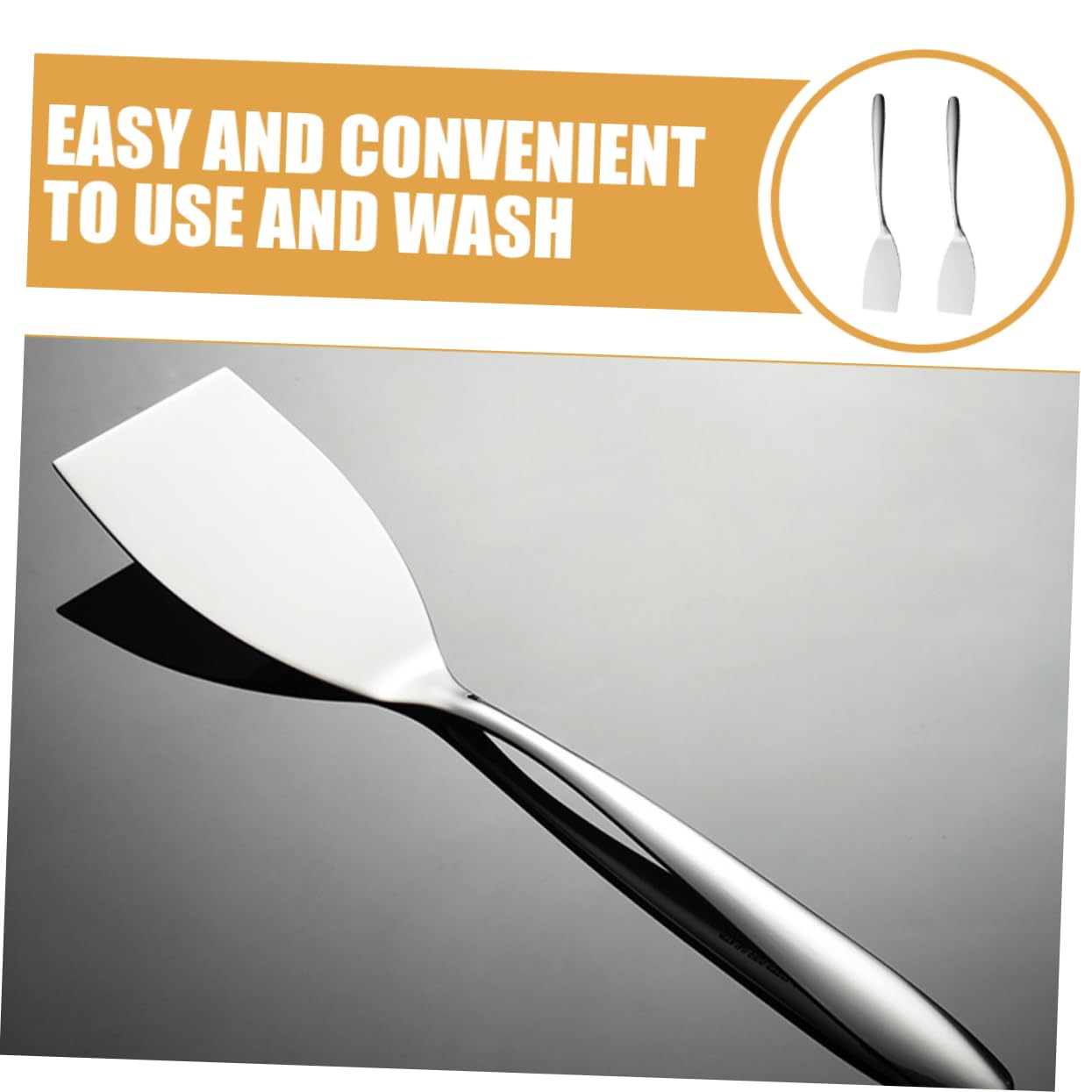 HEMOTON 5 Ensembles Spatule De Friture En Acier Inoxydable Cuillères De Cuisine Ustensile De Cuisine Spatules De Cuisine Viande Spatule De Cuisine Domestique Outil À Steak 2 Pièces * 5