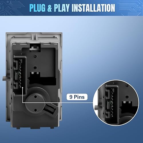 Miniatura 4 de LCWRGS Interruptor del limpiaparabrisas trasero, interruptor de luz antiniebla de repuesto para Chevy Suburban 15002500 2003-2006, Tahoe, GMC Yukon