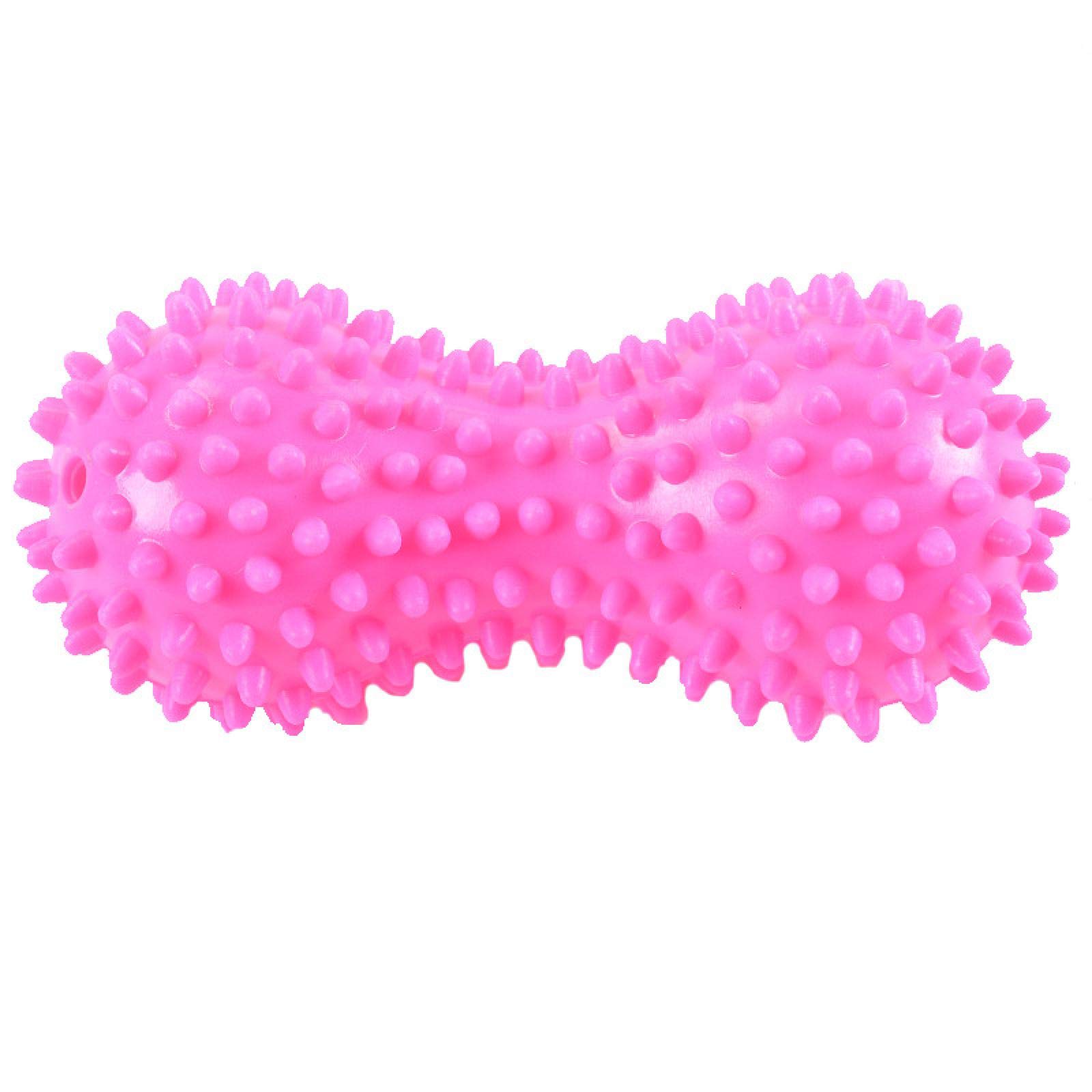 XYAO Peanut Massage Ball Spiky Lacrosse Ball PVC Yoga Fitness Ball for Reflexology Muscle Trigger Point Deep Tissue Massage Stress Relief Body Hand Foot Massager 15 7cm Pink