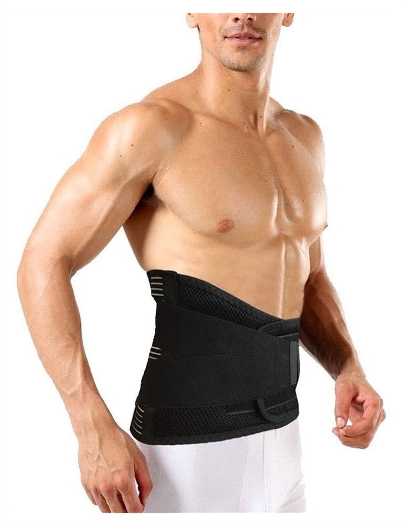 Cinturón de Soporte Lumbar para Hombres y Mujeres, Correas de Soporte Ajustables - Cinturón térmico de protección de Soporte Lumbar Inferior (Tamaño : XX-Large) (S)