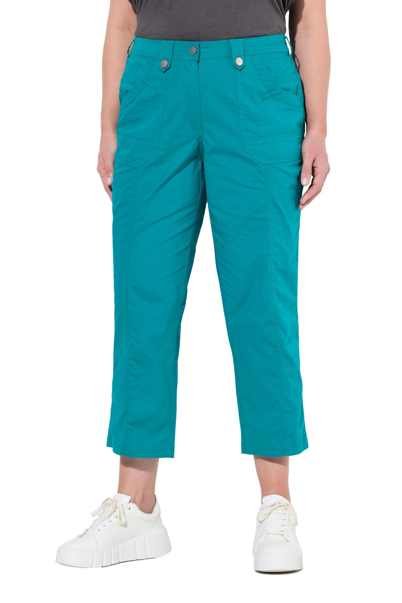 Ulla Popken Damen große Größen Cargohose mit Krempelbein Hose