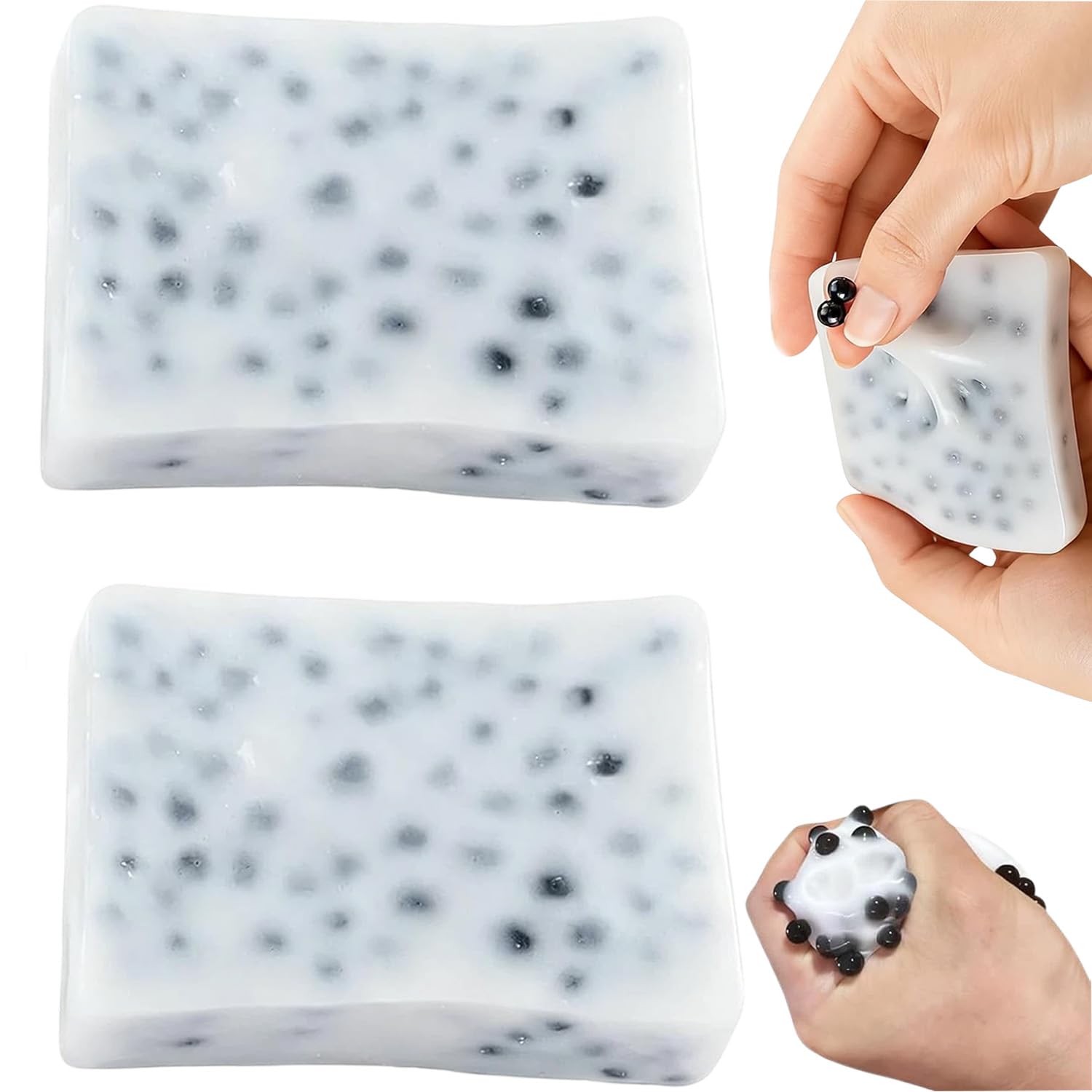 2PCS Bubble Popping Stress Relief，Reusable Push Pop Fidget, Sensory Picky Pads for Anxiety Relief, Office Desk Focus Relaxation, Party and Travel