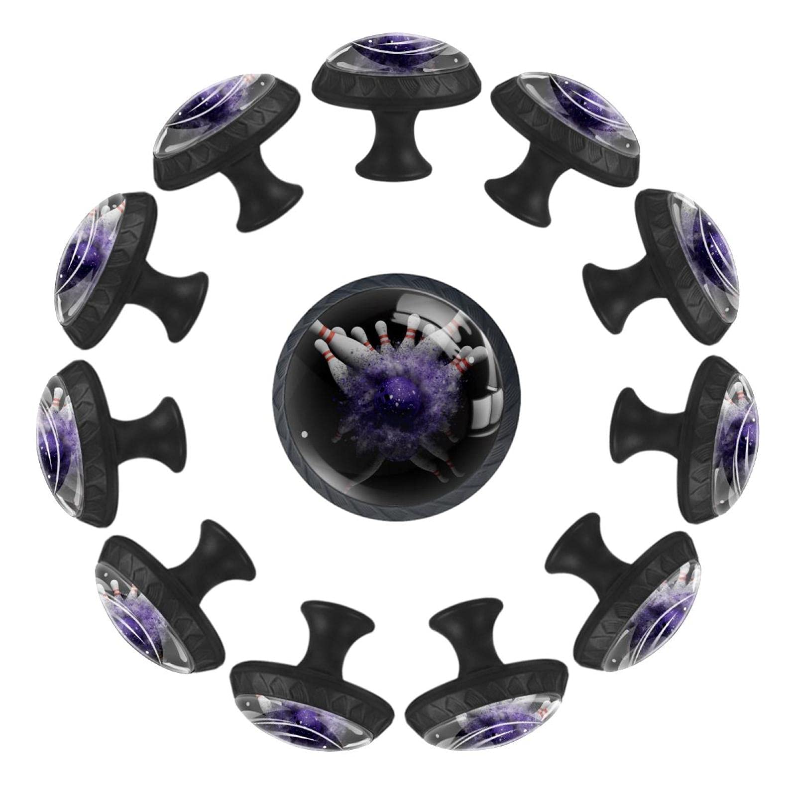 Boutons de tiroir ronds noirs de 35 mm pour relooker la salle de jeux