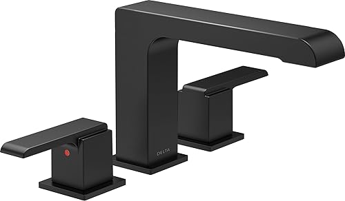 DELTA FAUCET T2767-BL - Montaje en cubierta de bañera romana sin desviador, negro mate