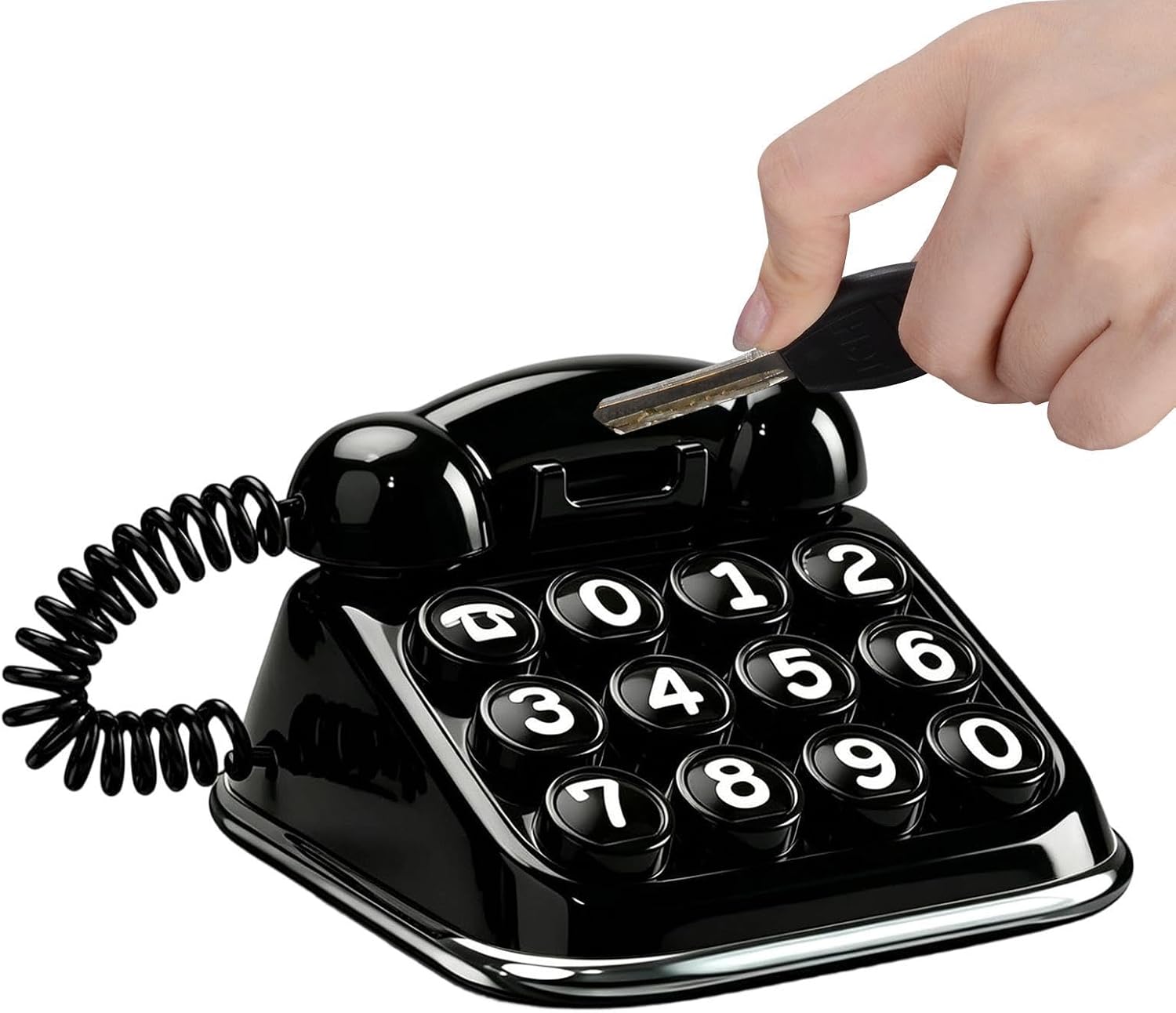 Temporary Parking Sign, Retro Telephone Design Dashboard Phone Number Plate