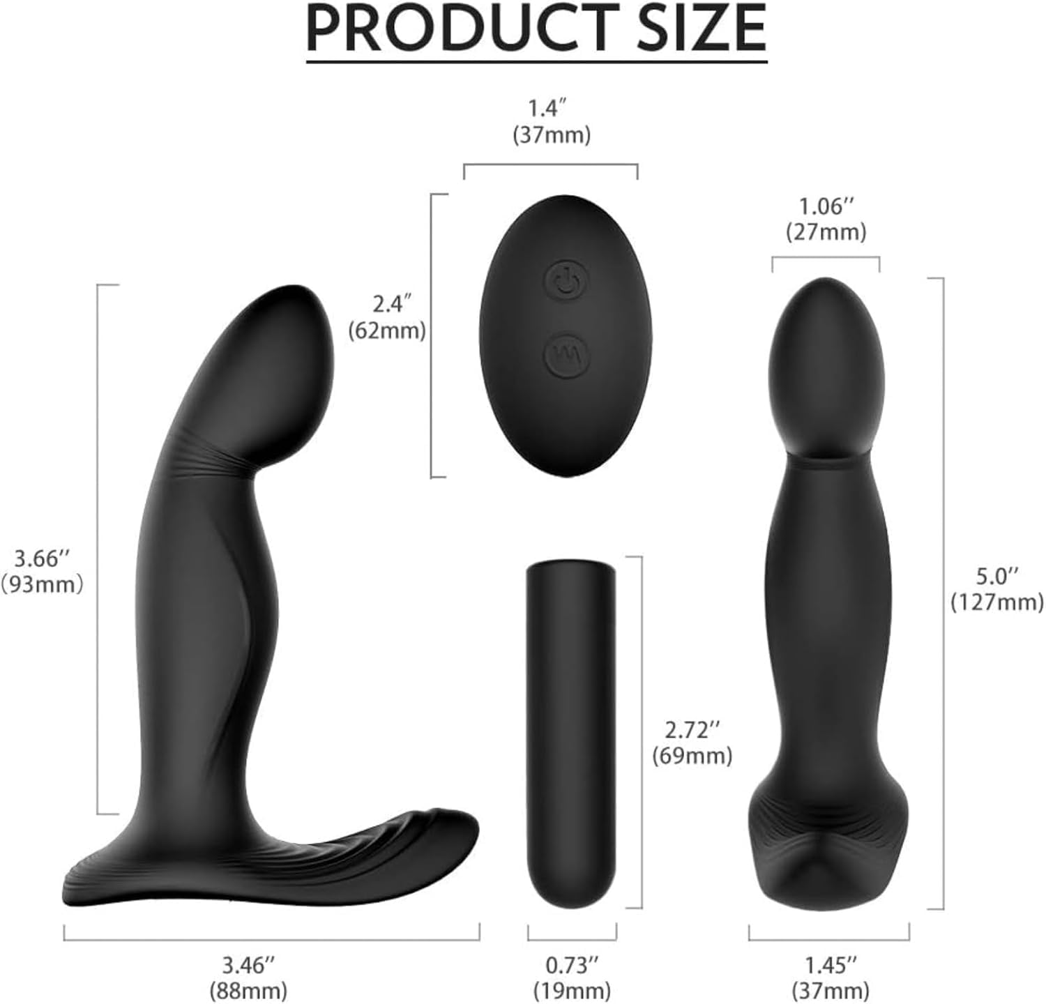 Massaggiatore in silicone con telecomando, dotato di 3 potenti motori e 9 velocità regolabili; impermeabile e ricaricabile.