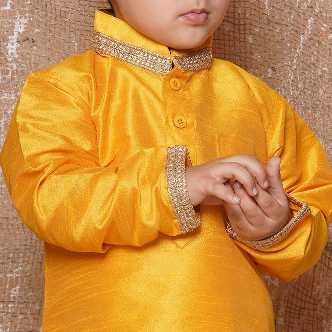 Image of AJ DEZINES Kids Ethnic Wear Pure Cotton Dhoti Kurta Set For Boys