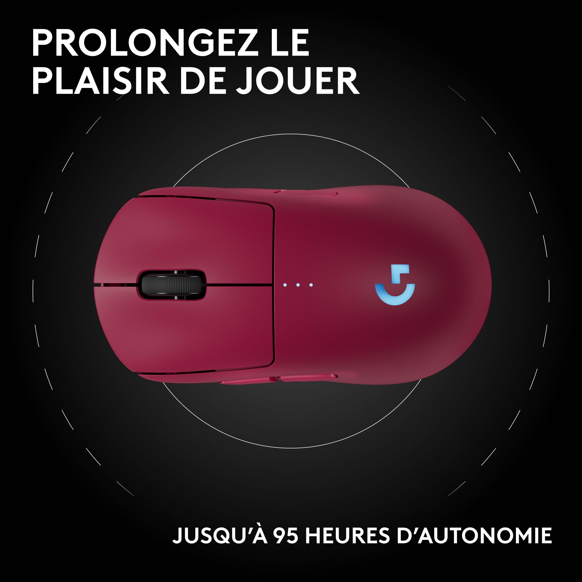 Logitech G Souris de Jeu sans Fil Pro 2 Lightspeed, jusqu'à 4 Boutons latéraux magnétiques Personnalisables et commutables, Chargeur USB-C, capteur 32k DPI pour pour PC/Mac.