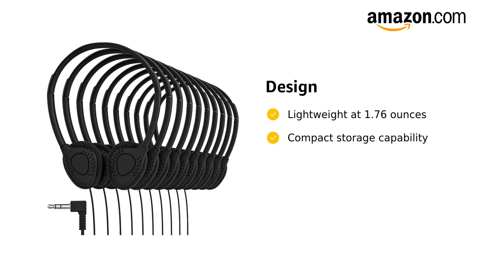 Amazon.com: Maeline On-Ear Headphones with 3.5 mm Headphone Plug