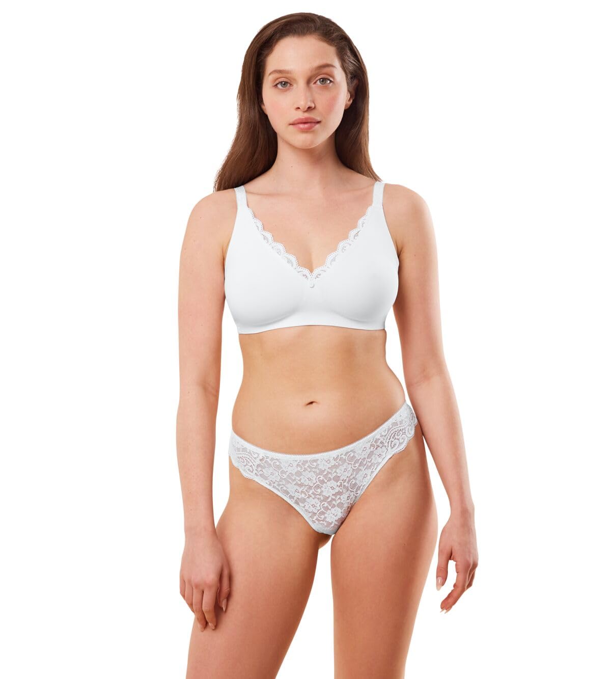Triumph Donna Amourette N01, Bra, White, 2D-image