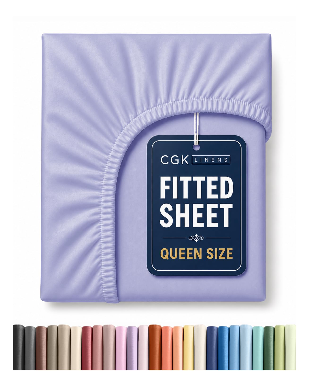 Queen Fitted Sheet - Single Fitted Sheet Only - Deep Pockets - Lavender