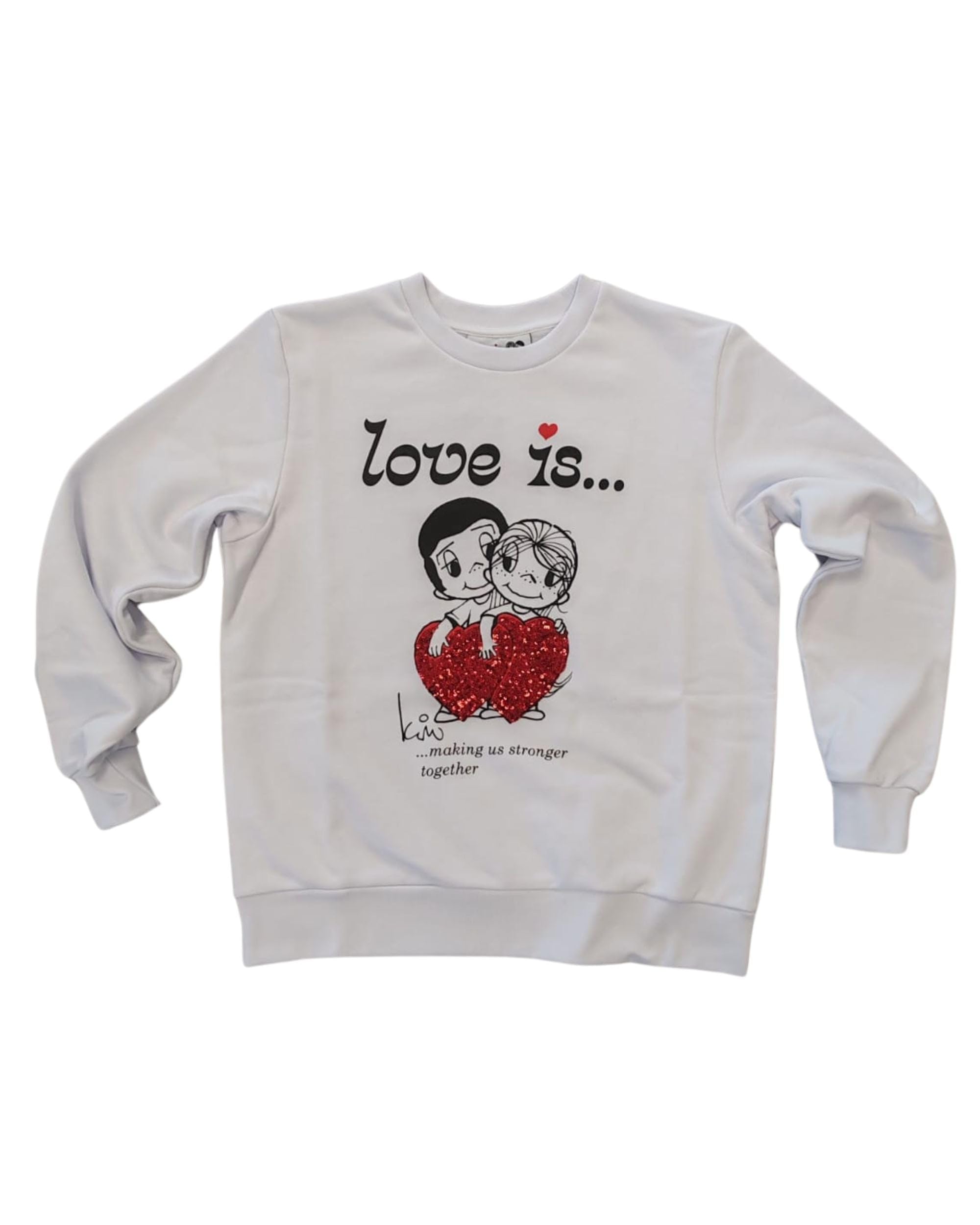 Gaelle Maglioncino Limited Edition Love Is Gaabw06020 Felpa Donna Cotone Bianco