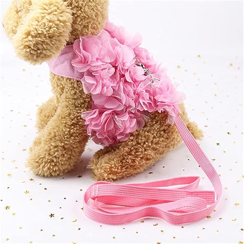 HOUKAI Collar y falda floral para perro y pajarita para perro pequeño (color  D, talla Lcode)