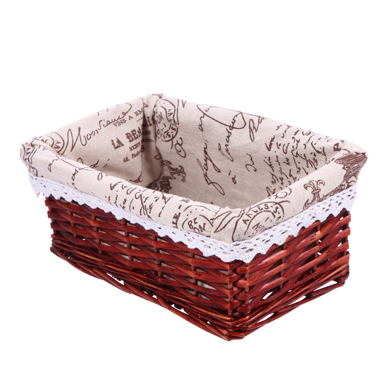 TOPBATHY 2 Piezas Cesta Almacenamiento Cesta Mimbre cestas almacenaje Bandeja para Servir Comida cestas organizadoras Canasta Almacenamiento Regalo Cesta Flores Hecha a Mano
