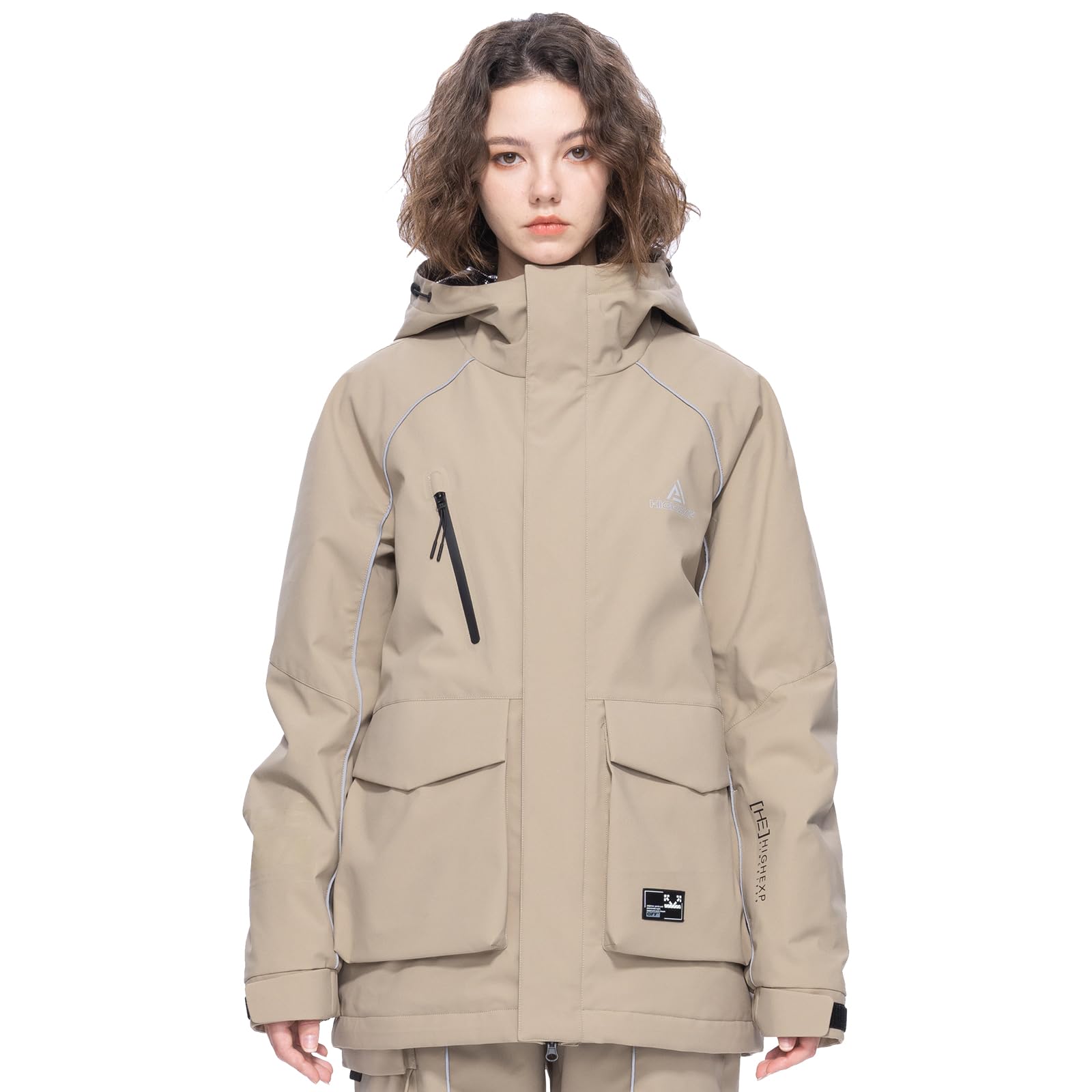 Giacca da sci da snowboard invernale impermeabile isolata antivento ampia calda giacca con cappuccio per uomo donna