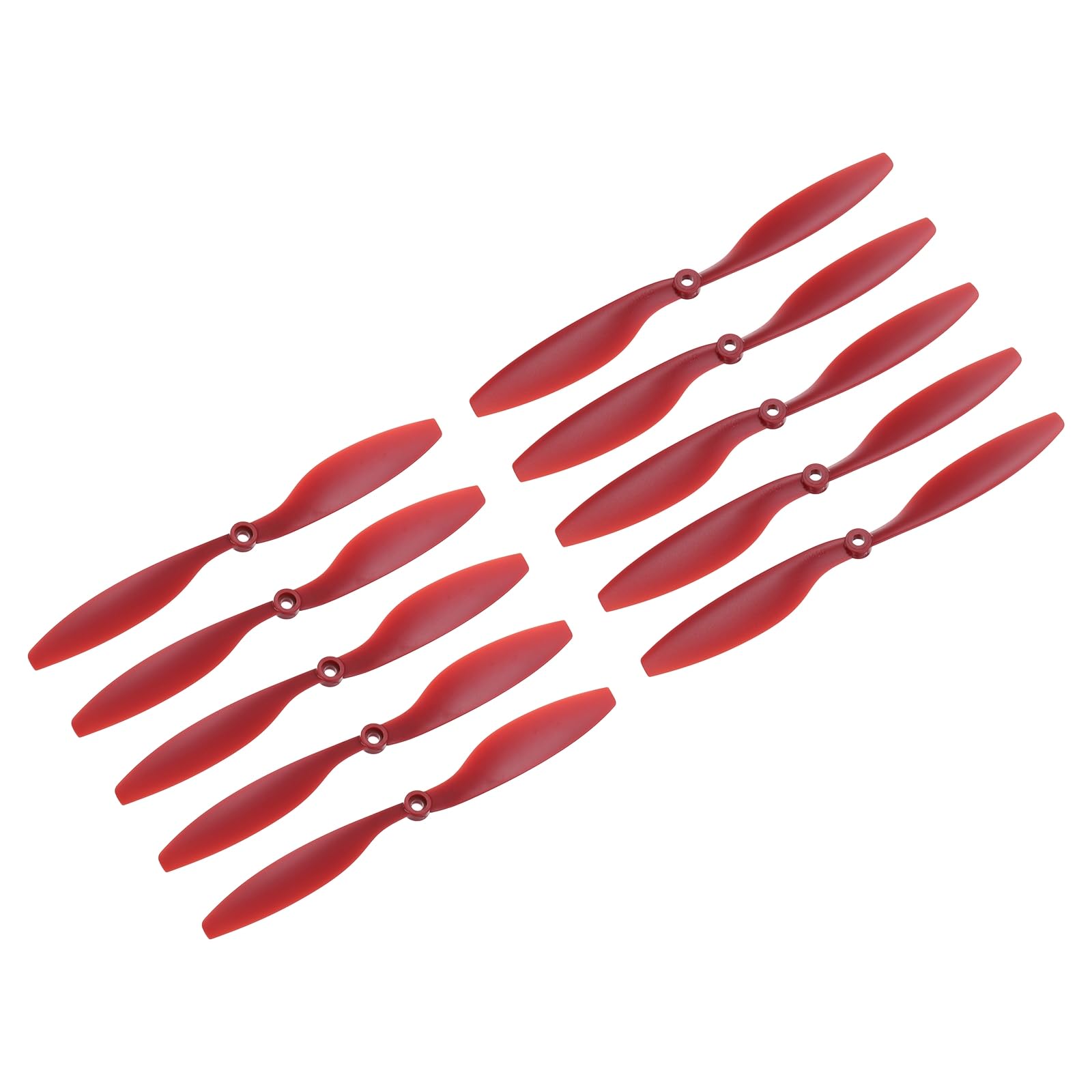 QUARKZMAN 10pz Eliche Eliche 1045 Rc Prop 2 Pale 25.4cm Dia Plastica per Rc Aereo Quadricottero Sostituzione Elica, Rosso con 6 Rondelle Plastica