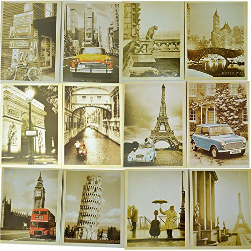 32pcs Retro Old Travel Postcards Vintage Landscape Photo Picture Poster Post Cards Greeting Cards Collectable Vintage Postcards Bulk for Worth Collecting Exchanging - Thumbnail 4