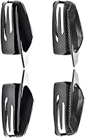 Vista 2 de Moldura de cubierta de espejo retrovisor, estilo fibra de carbono, cubierta de espejo retrovisor, moldura lateral de puerta, compatible con Mercedes