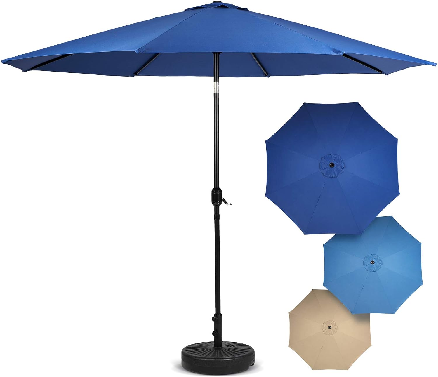 SUNCROWN Patio Umbrella 10Ft Outdoor Table Market