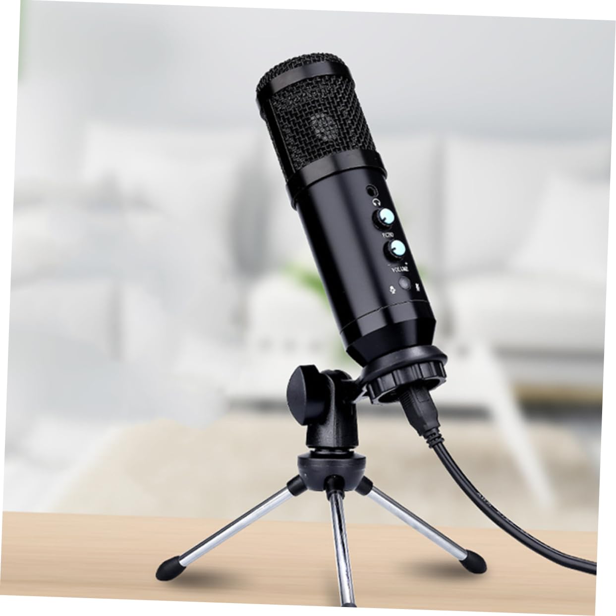 DOITOOL 1 Satz Professionelles USB Kondensator Mikrofon mit Stativ Dsp Chip für Übertragungen Kompatibel mit Pc Tablet Smartphone Geräuschunterdrückend für Sprachwiedergabe