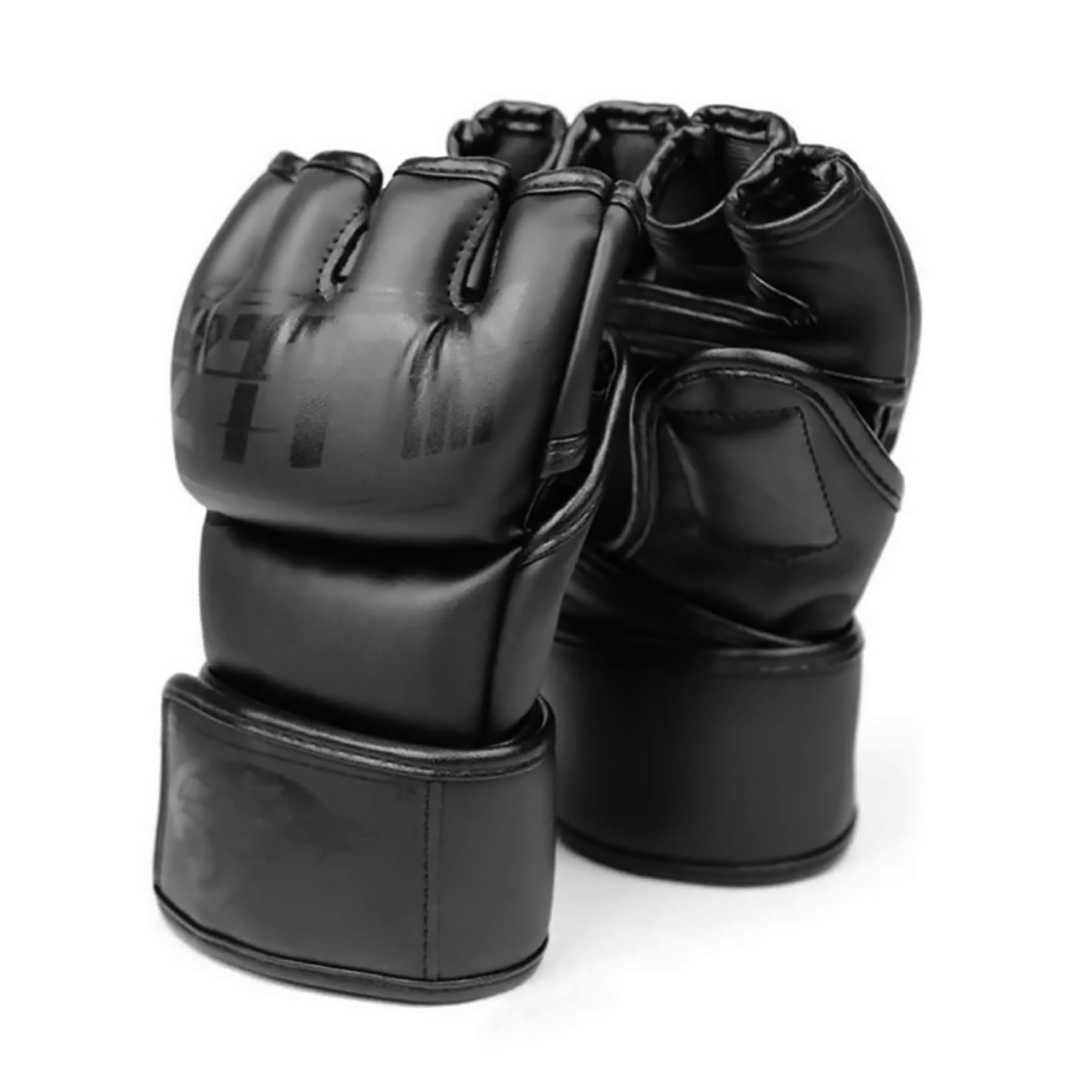 TOYANDONA Guanti Mma da Allenamento Mezze Neri per Guantoni Boxe Traspiranti Ventilazione Mani per Sparring e Kickboxing