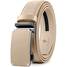DOOPAI Belt Men, Ratchet Dress Adjustable 1 3/8" Sliding Leather Designer, Size Length Can be Cut, with Gift Box