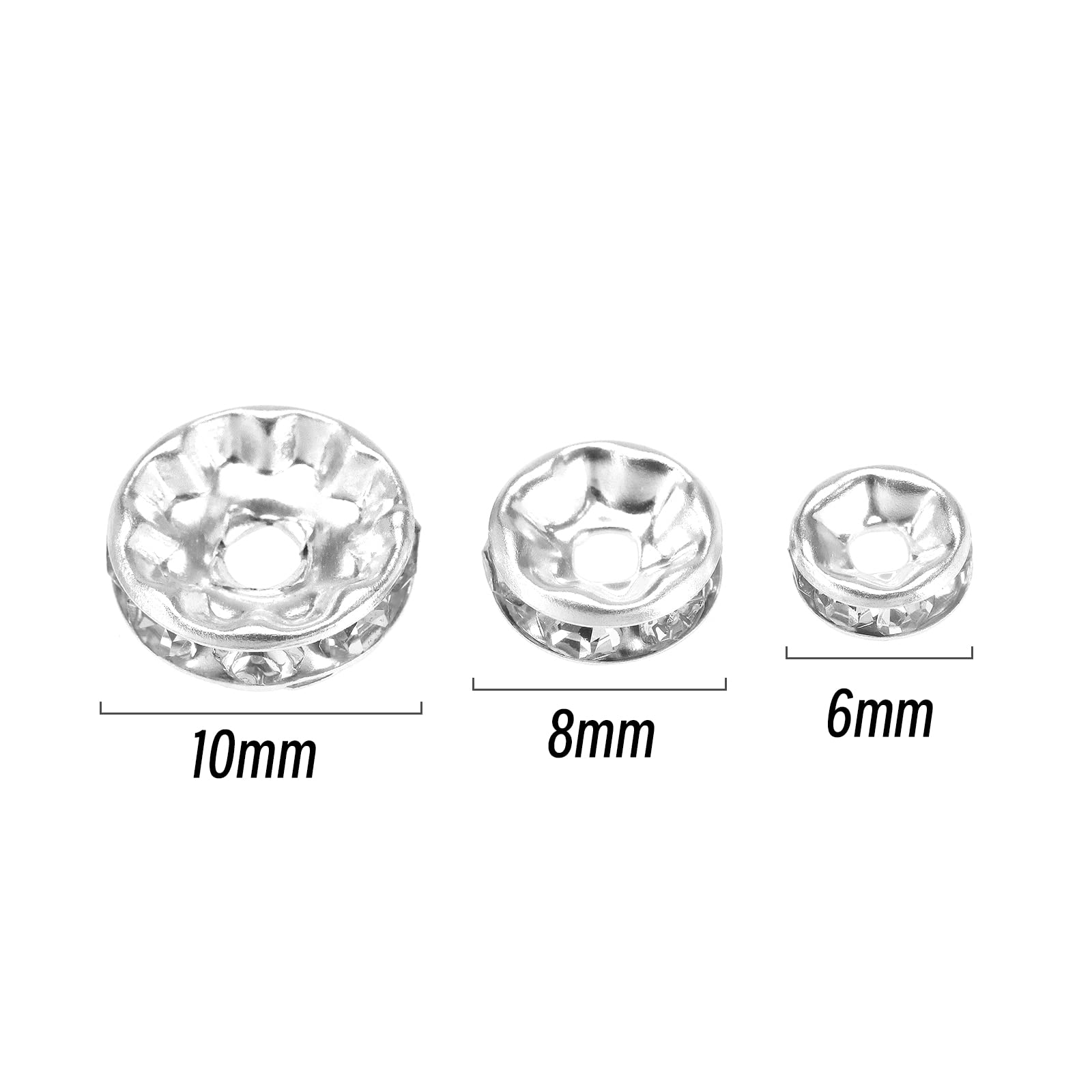 800 Stuks Ronde Rondelle Spacer Kralen Kristal Strass Losse Kralen Rondelle Bedel Kralen 6 mm 8 mm 10 mm voor Kettingen Armbanden Sieraden Maken (Gemengde Kleur 800 Stuks Ronde Rondelle Spacer Kralen Kristal Strass Losse Kralen Rondelle Bedel Kralen 6 mm 8 mm 10 mm voor Kettingen Armbanden Sieraden Maken (Gemengde Kleur