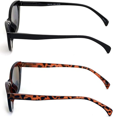 Miniatura 3 de 2 pares de lentes de sol de lectura de tortuga negra para mujer, diseño de ojo de gato al aire libre