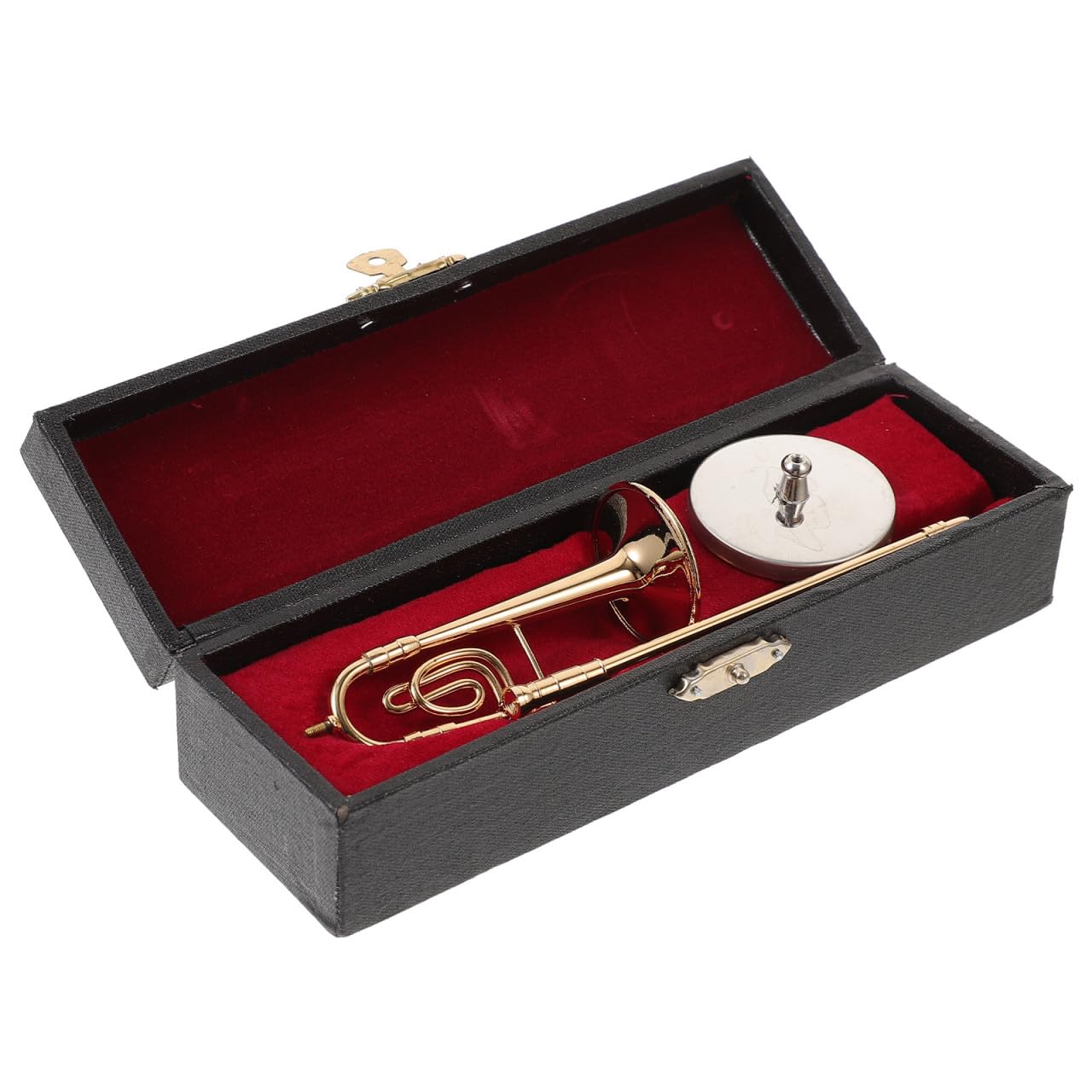 Trombón de cobre pequeño para solucionar la falta de decoración musical en salones modernos