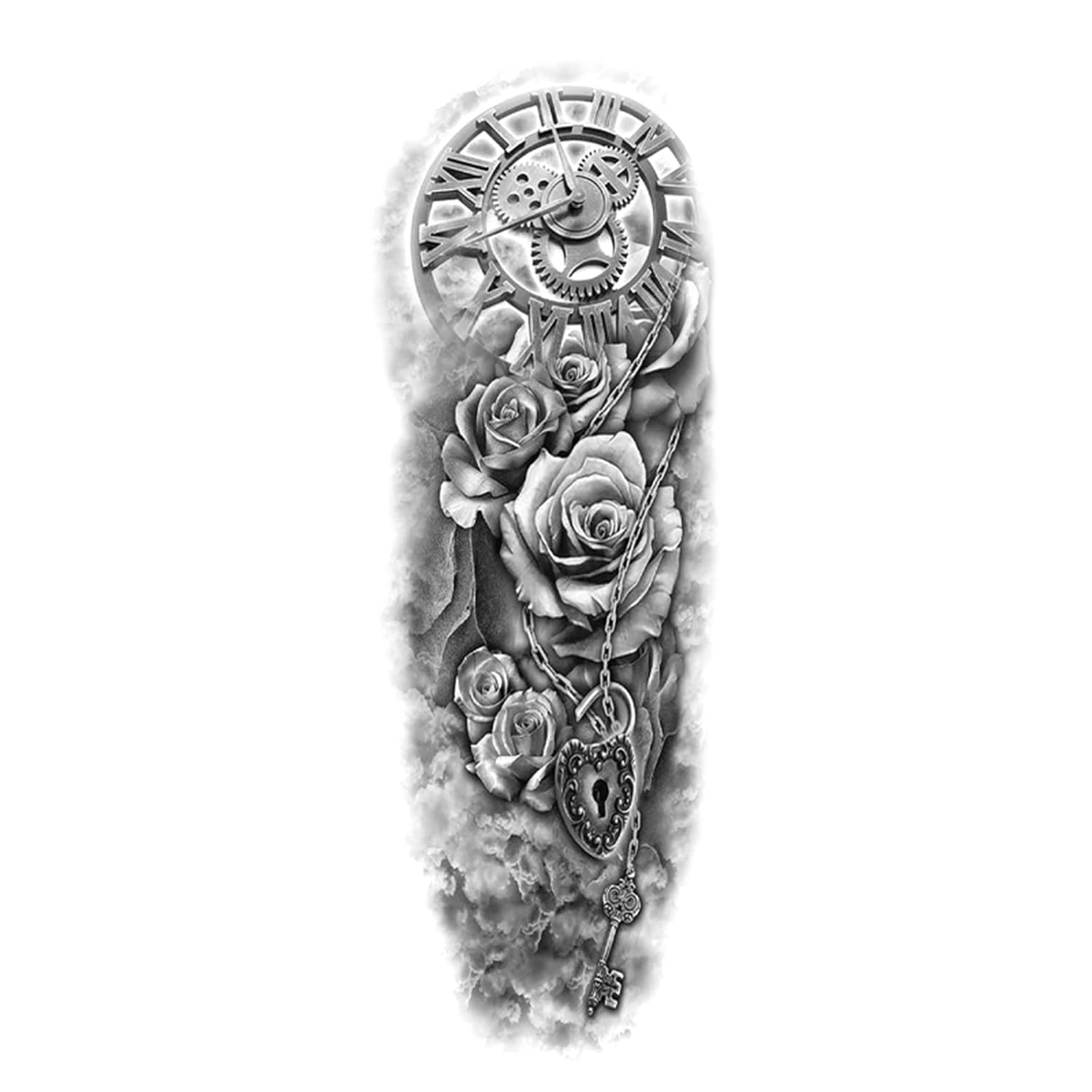 Buy Atcwa Extra Large Waterproof Full Arm Temporary Tattoos Realistic Tattoo Stickers Rose Cuff Time Padlocktime Won T Come Back Personalized Full Sleeve Fake Tattoos For Adult Men Women Kids Online In Uk Buy Atcwa Extra Large Waterproof Full Arm Temporary Tattoos Realistic Tattoo Stickers Rose Cuff Time Padlocktime Won T Come Back Personalized Full Sleeve Fake Tattoos For Adult Men Women Kids Online In Uk