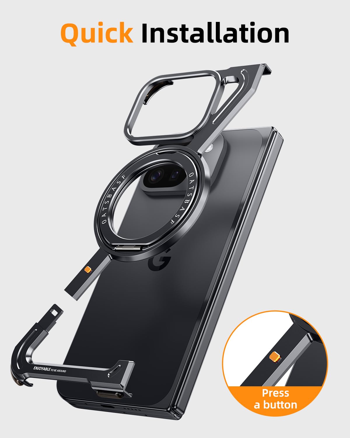 Custodia pieghevole per Google Pixel 9 Pro Fold con Magsafe, supporto magnetico girevole a 360°, protezione dalle cadute, custodia protettiva antiurto in metallo per Pixel 9 Pro Fold Cover