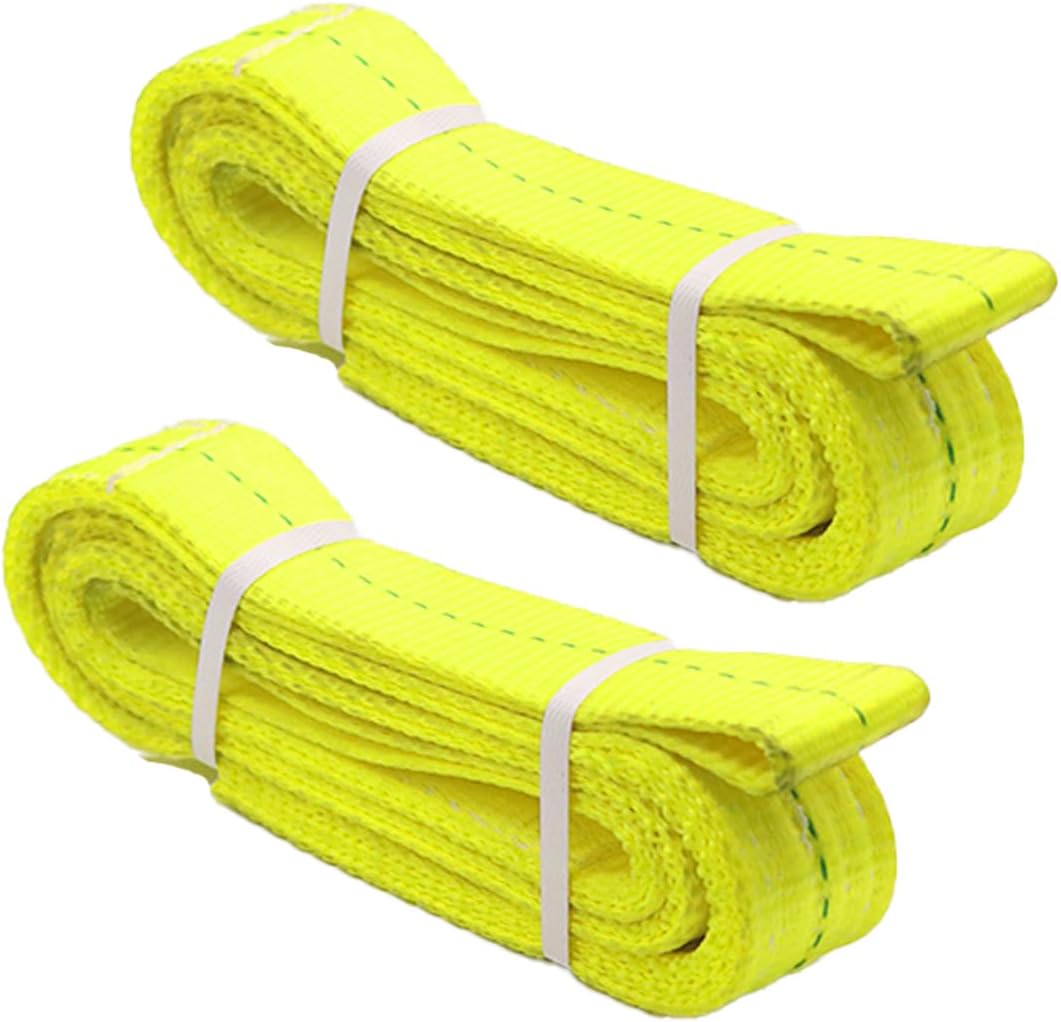 BoxerTool 2 Pack 2” x 8' Lifting Sling Recovery Strap 2PLY - 19,600-lbs Capacity - Heavy Duty Multipurpose Strap