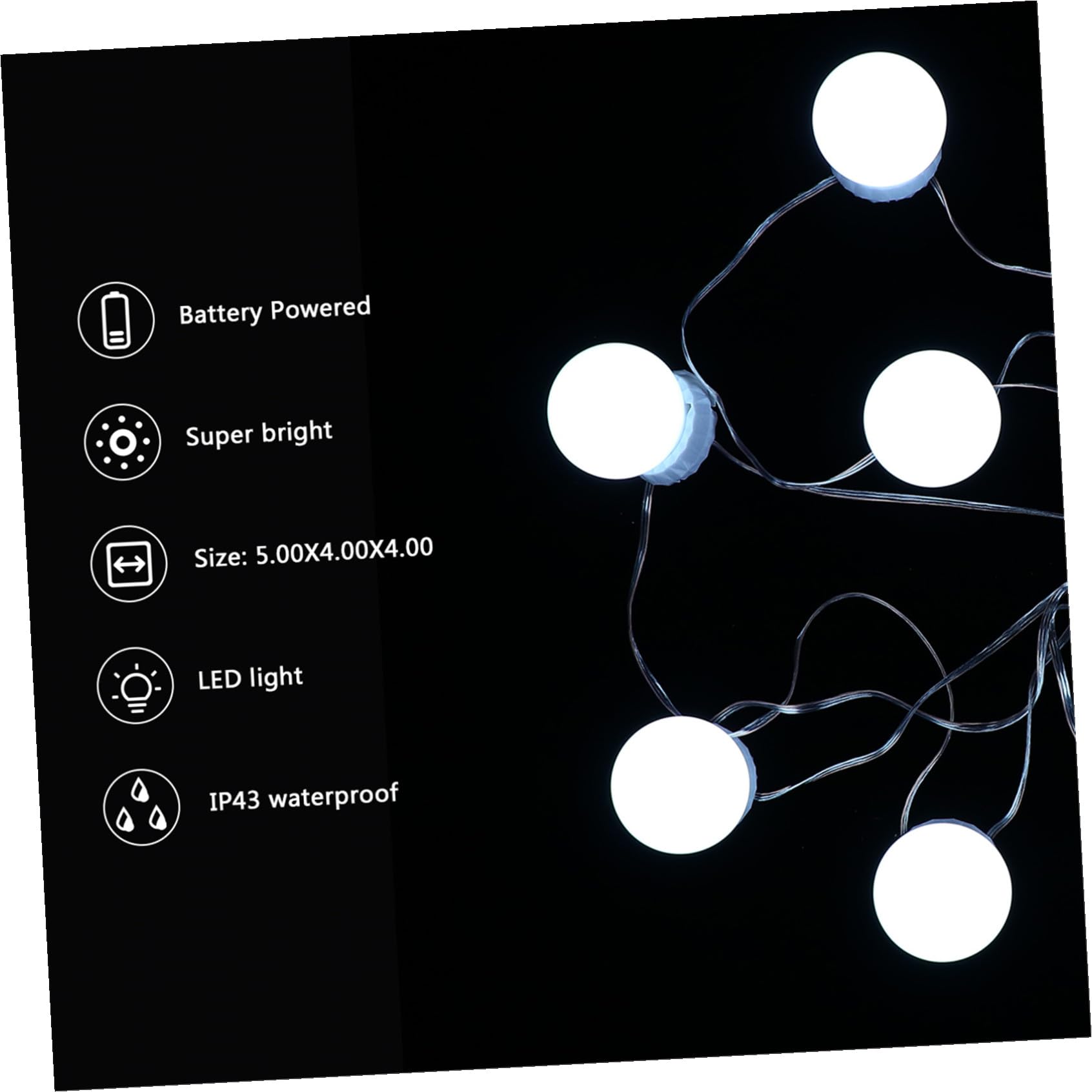 DOITOOL Lampe Miroir de Maquillage LED à 10 Ampoules Dimmables avec Variateur Tactile, USB Intégré, Verre et Abs, pour Éclairage Miroir Salle de Bain et Décoration