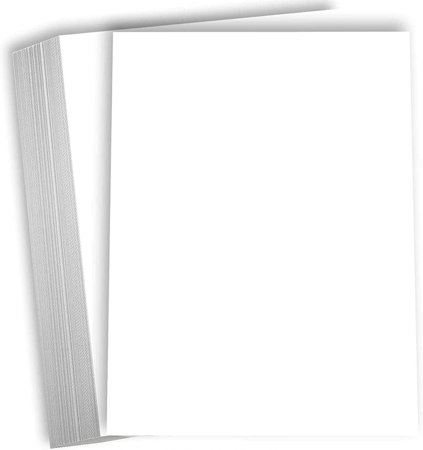 Hamilco White Cardstock Paper with Smooth Finish – 8" x 10", 100 lb Cover, Blank Heavyweight Printable Cardstock, Crafts & Printing, 50 Sheets