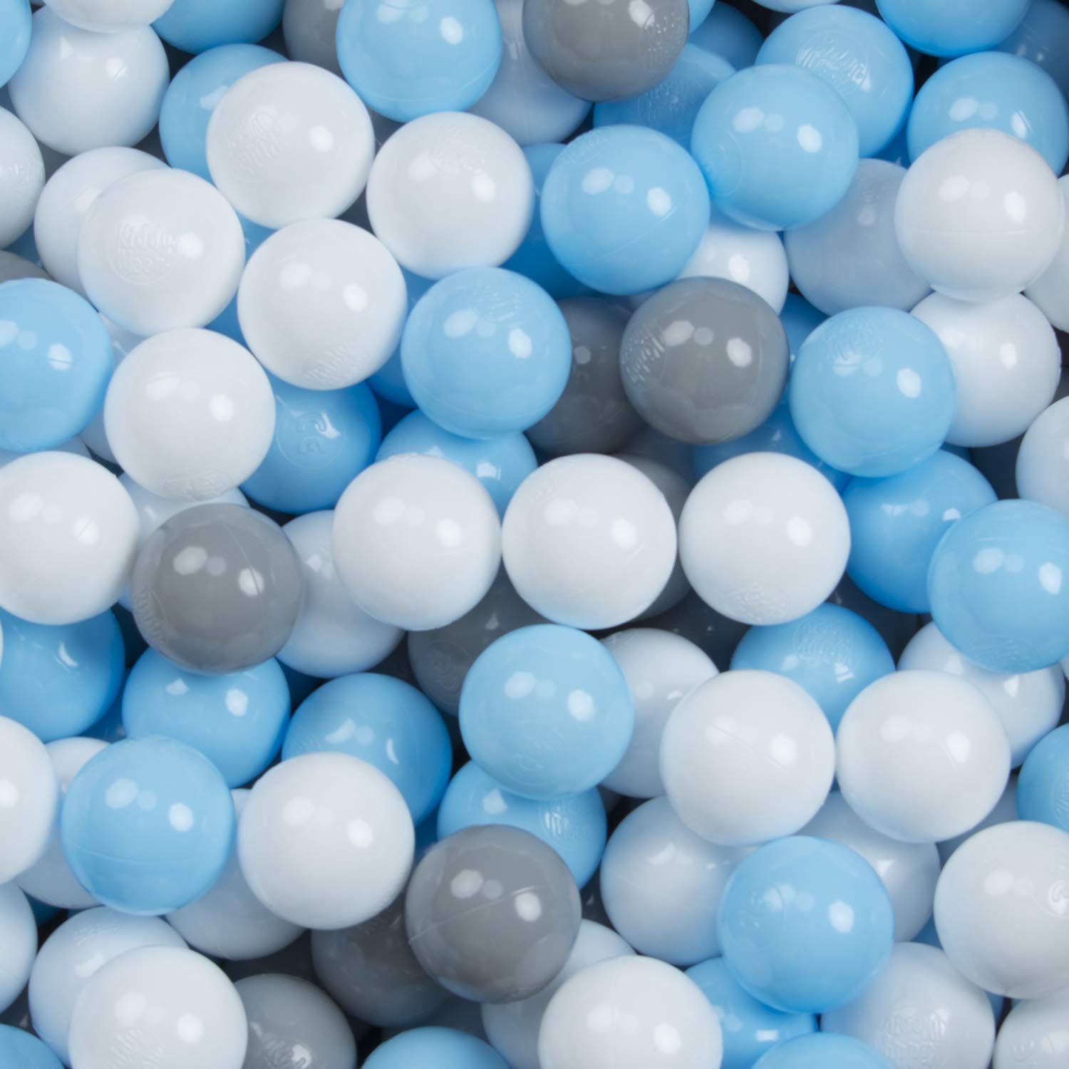 Piscina Per Animali Con Palline Per Cani E Gatti, Grigio Chiaro: Grigio/Bianco/Azzurro