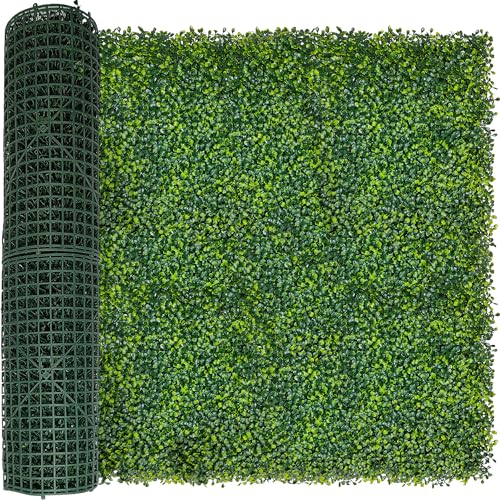 Image of ODTORY Artificial Boxwood Privacy Screen, 40X160 in(45 sqft) Yellow Green | UV-Anti Boxwood Panel, Faux ivy Greenery Backdrop, Balcony /Garden /Backyard Fence Covering, Indoor Outdoor Green Plant Decor