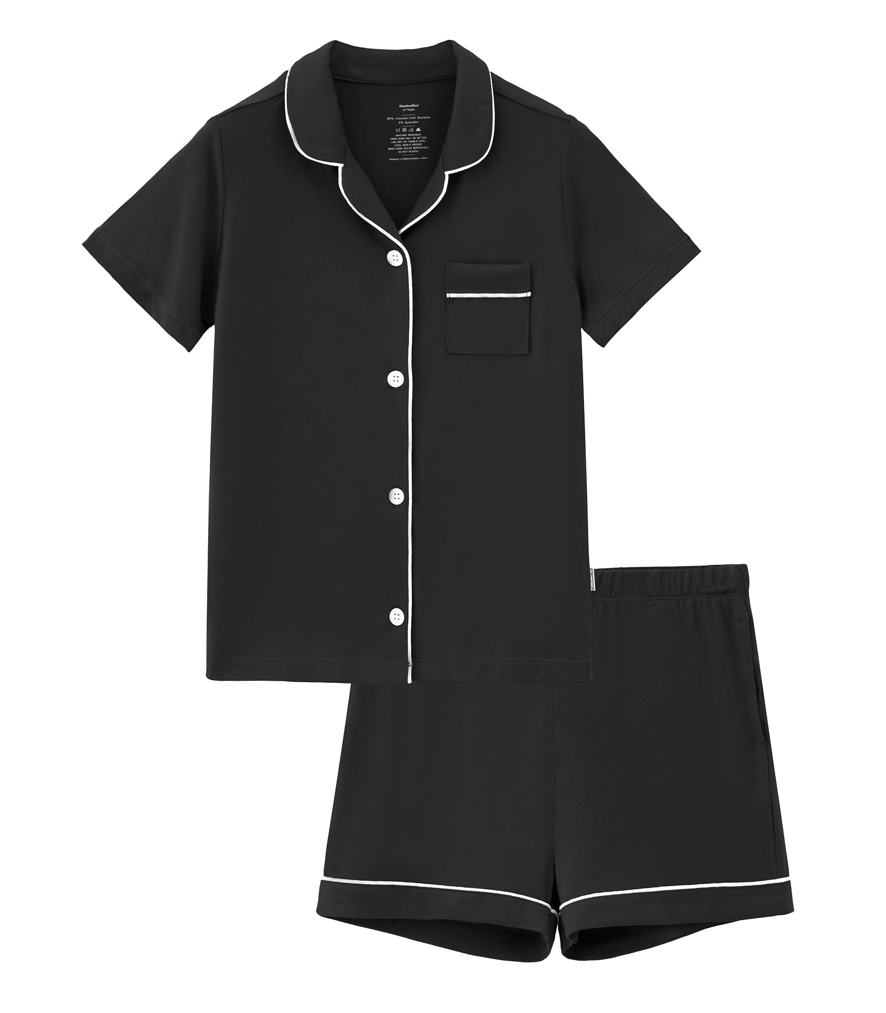 Mommy and Me Pajamas Set Viscose from Bamboo Women Pjs Soft Short Sleeve Tops Shorts Kids Button Down Sleepwear