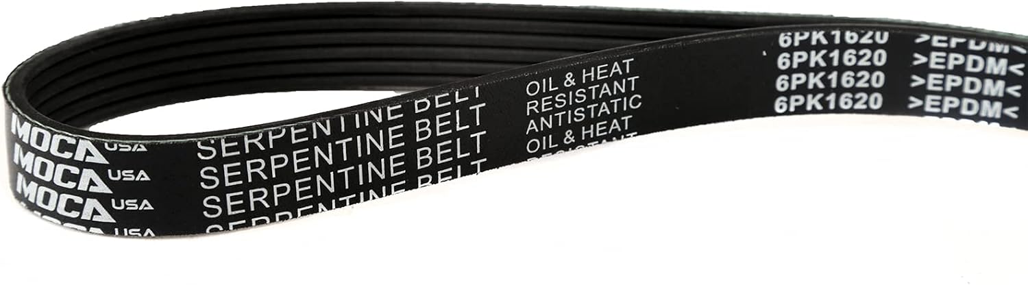 6PK1620 EPDM Serpentine Belt for Audi A3 Quattro 3.2L, Pontiac Firebird 5.7L, Subaru B9 Tribeca 3.0L, Volkswagen Passat 3.6L & Eos 3.2L