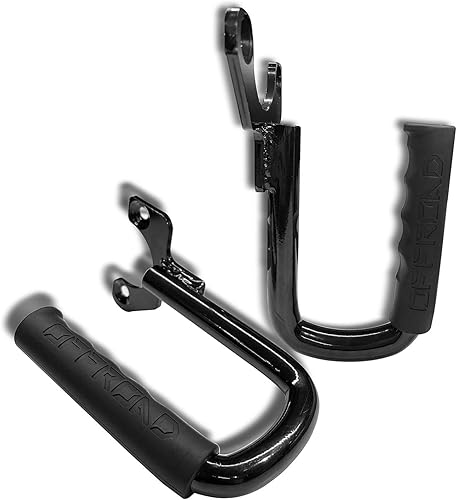 Miniatura 6 de Juego de barras de sujeción GraBar frontales para Jeep Wrangler 1987-2006, YJ, TJ y Unlimited, de la marca Opar, Negro