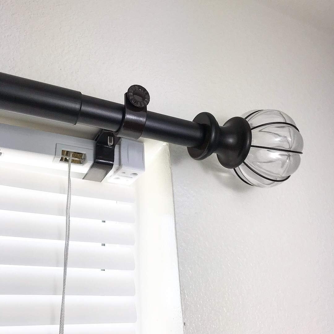 NONO Bracket Mini - Inside Mounted Blinds Curtain Rod Bracket Attachment for Mini Blinds (Brown)