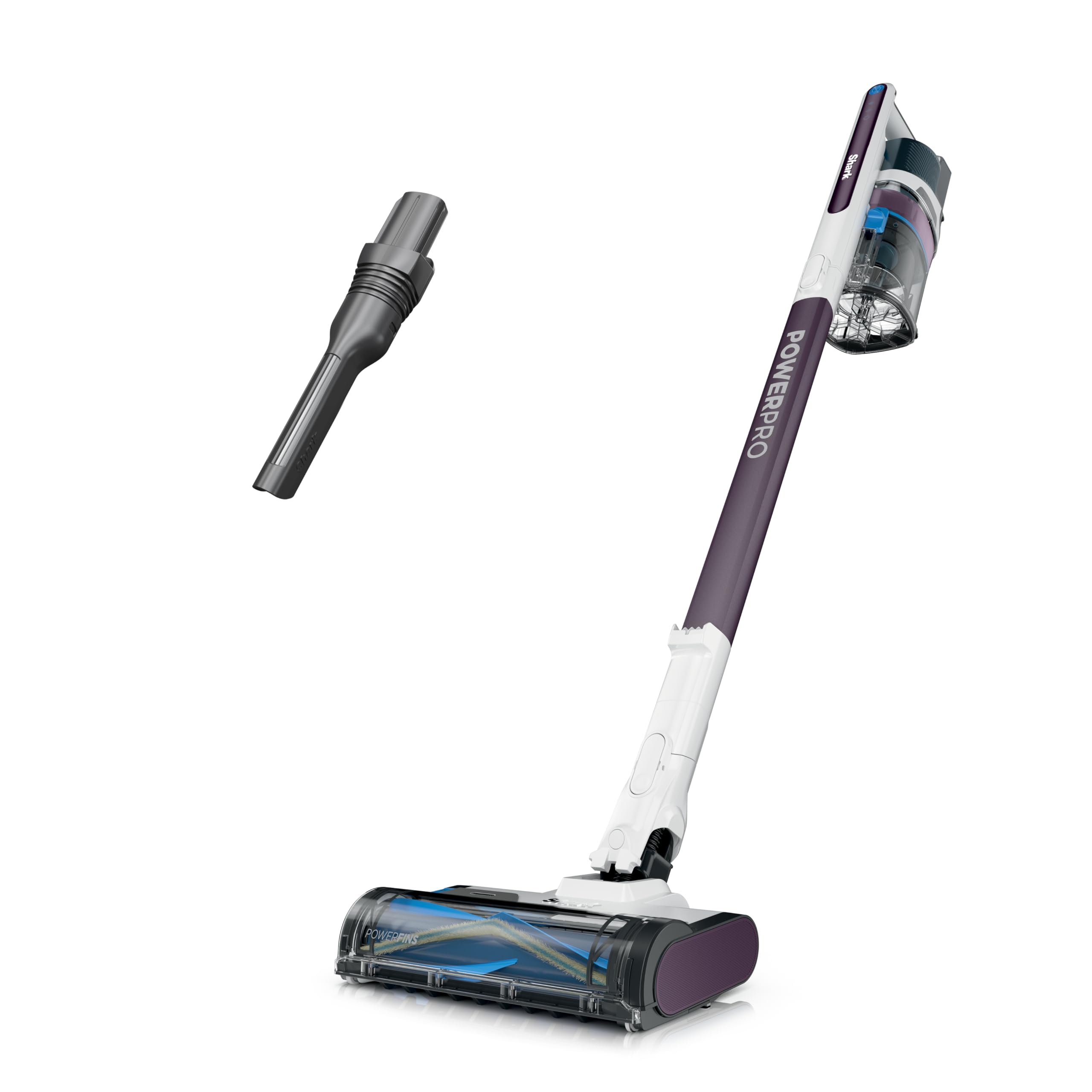 Shark PowerPro Cordless Vacuum, Hypervelocity Suction, Floor Detect, HEPA Filtration System and Anti-Allergen Complete Seal, Up to 50 Minutes Runtime, IZ370HC