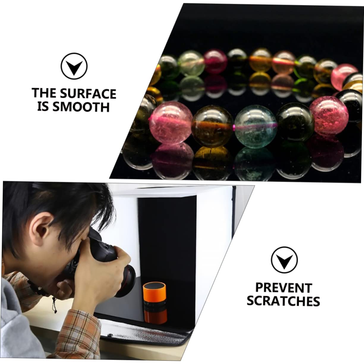 GAROZATION Acrylic Mirror Board 30x30cm Jewelry Background Simple Style Enhance Product Photography