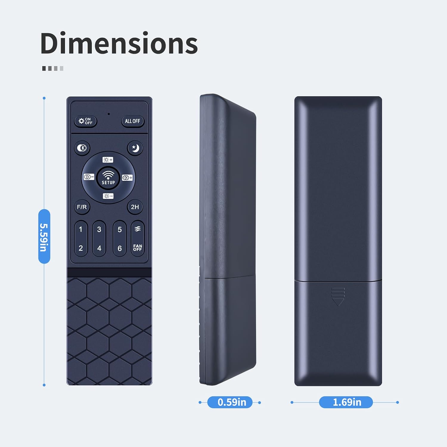 Remote Control for ZMISHIBO/LEDIARY/VOLISUN/AQUBT Ceiling Fan with Light | for Crazypai/LUDOMIDE/Spnoid/Surtime and More Ceiling Fans Selected Models