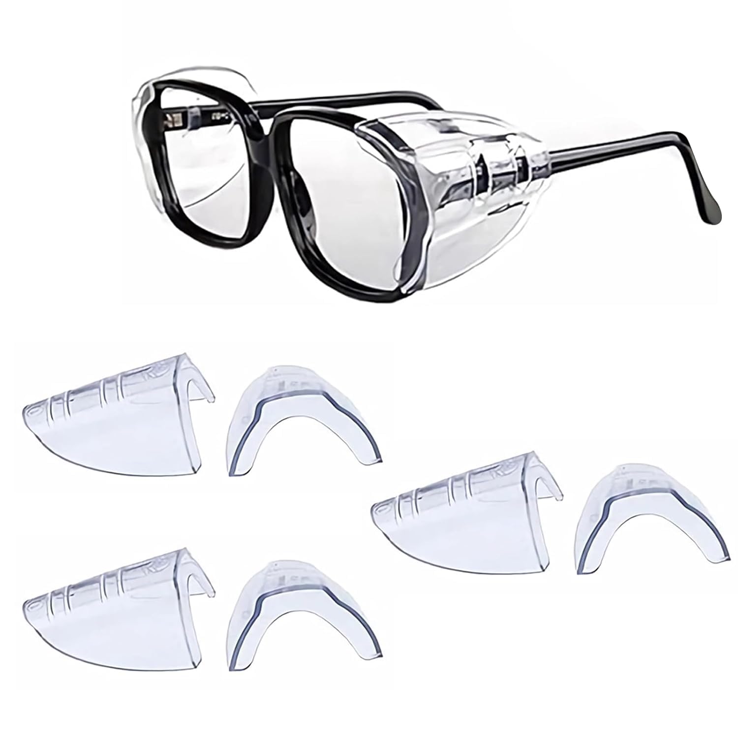 3 Pairs Eye Glasses Side Shields, Flexible Slip On Side Shields For Safety Glasses Fits Small To Medium (B0D7P14LSZ) Amazon Price History, Amazon Price Tracker
