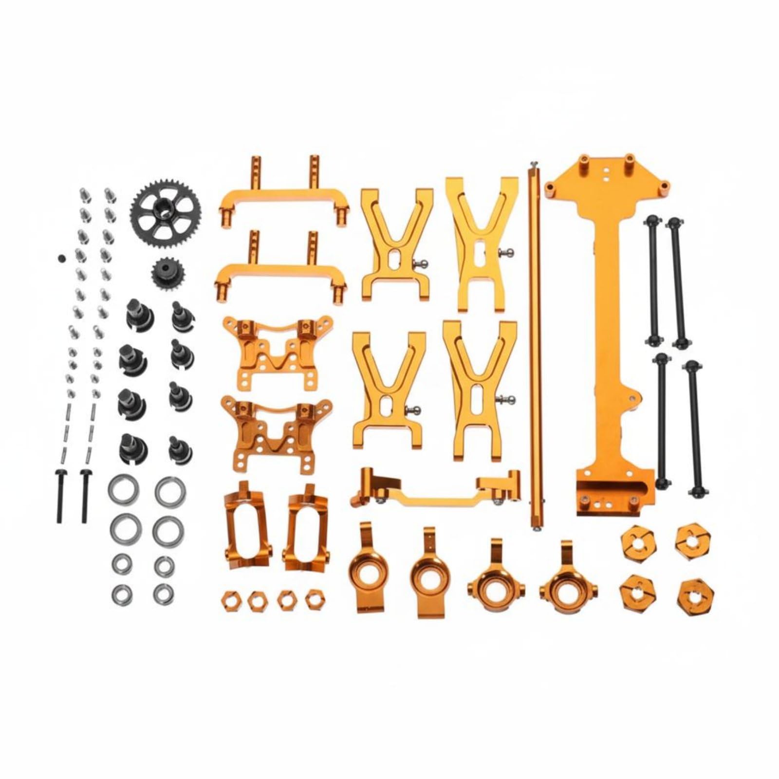 Rc Vehicle Components Kit Componenti Rc Metallo Accessori Ammortizzatori Trasmissione Cuscinetti Anteriori CNC per Ridurre Giochi E Vibrazioni Adatto, Oro
