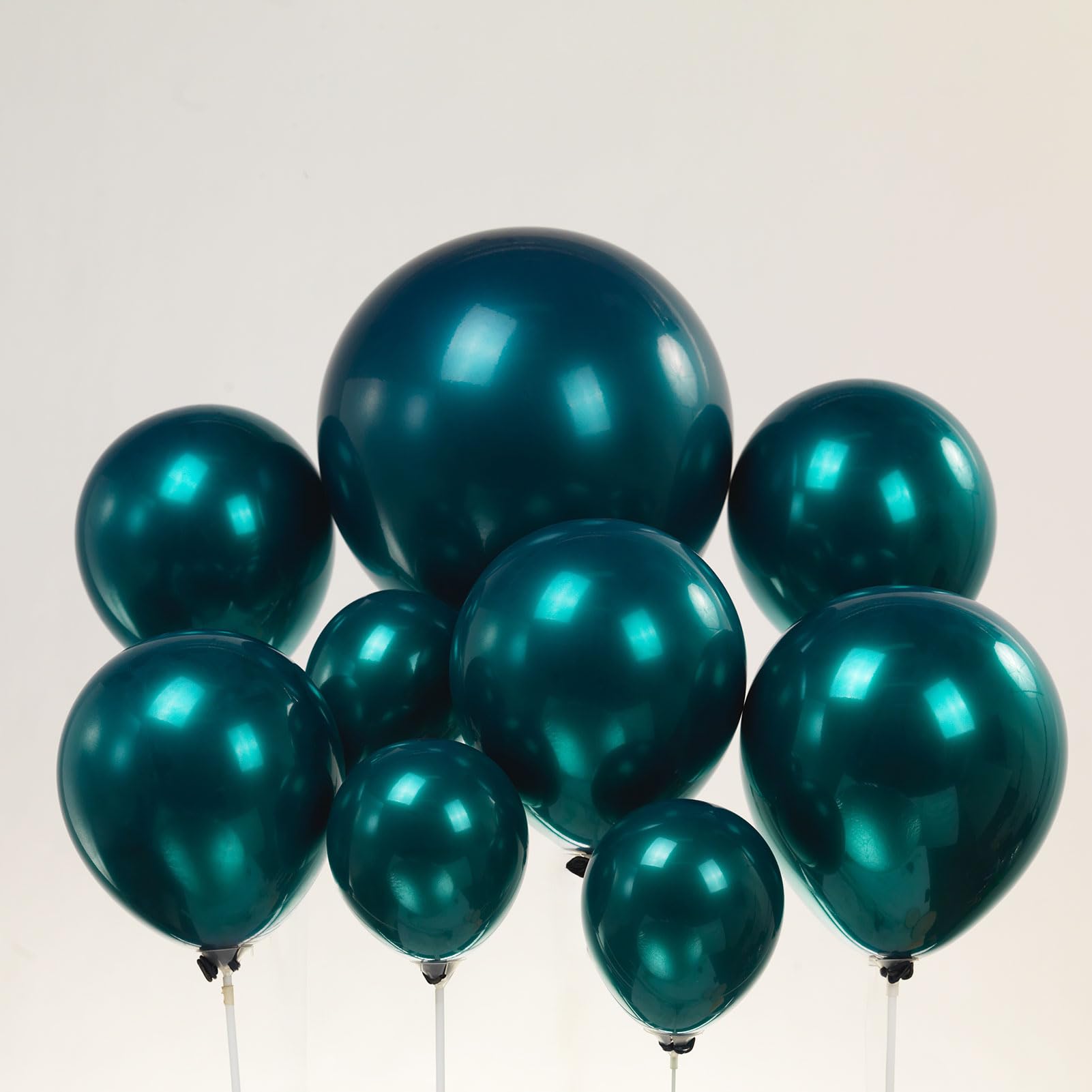 kozeeDark Teal Double-Stuffed Balloons different sizes 63Pcs 18+10+5 inch Dark green balloon Garland kit For Wedding Birthday baby shower anniversary decorations